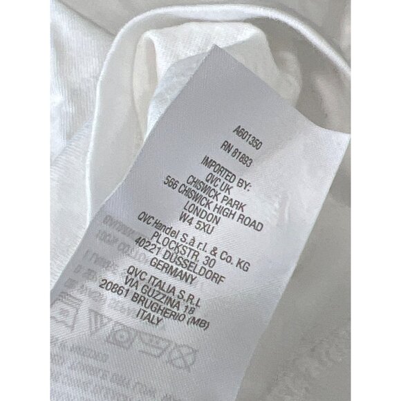 Studio Park x Vanessa Herring Graphic Tee White Peace Sign Jewelry Womens Large - Picture 6 of 7